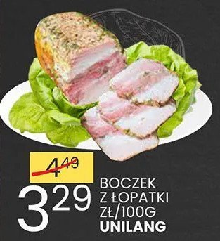 Boczek z łopatki Unilang promocja w Wafelek