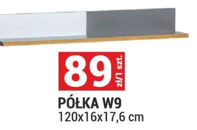 Półka PÓŁKA W9 120x16x17,6 cm promocja w Merkury Market