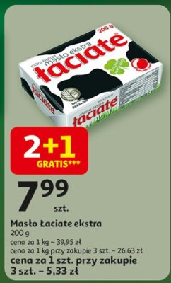 Masło Łaciate ekstra 200 g promocja w Auchan