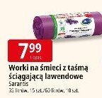 Worki na śmieci z taśmą zapachu lawendowego Sarantis promocja w Leclerc