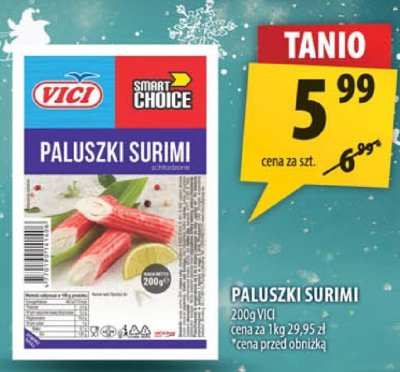 Paluszki surimi VICI promocja w Arhelan