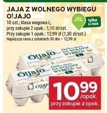 Jaja z wolnego wybiegu Olaio promocja w Stokrotka