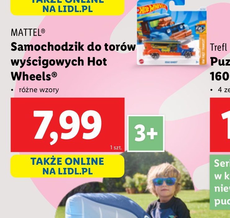 Samochodzik do torów wyścigowych Hot wheels promocja w Lidl