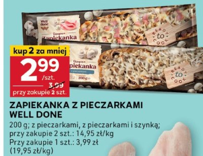 Zapiekanka z pieczarkami Well done promocja w Stokrotka