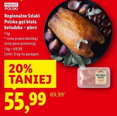 Gęś biała kołudzka pierś  promocja w Lidl