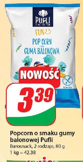 Popcorn guma balonowa Pufli promocja