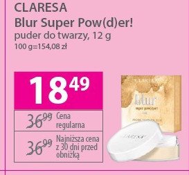 Sypki puder wygładzający CLARESA BLUR SUPER POWDER! promocja