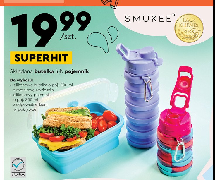 Pojemnik silikonowy 800 ml Smukee promocja