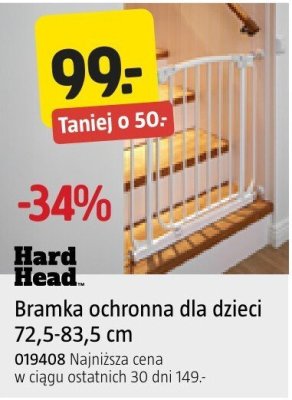 Bramka ochronna dla dzieci Hard Head 72,5-83,5 cm promocja w Jula
