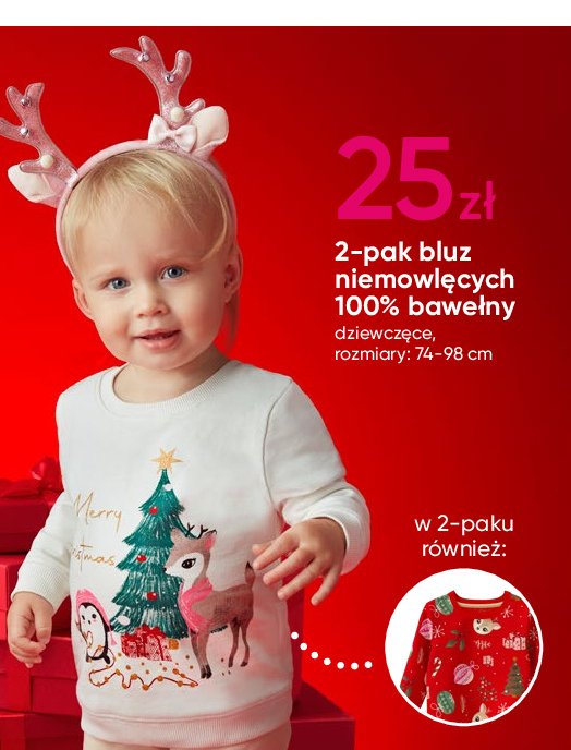 Bluzka niemowlęca dziewczęca 74-98 cm promocja w Pepco