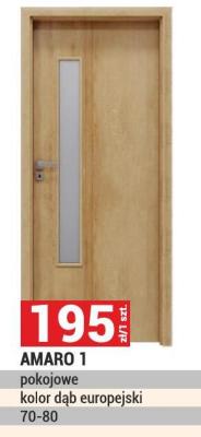 Drzwi AMARO 1 pokojowe kolor dąb europejski 70-80 promocja w Merkury Market