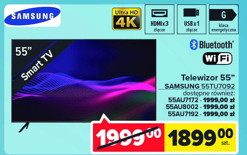 Telewizor 55" 55tu7172 Samsung promocja