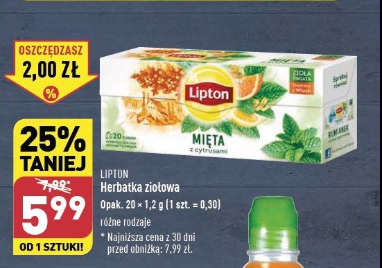 Herbatka mięta z cytrusami Lipton promocja