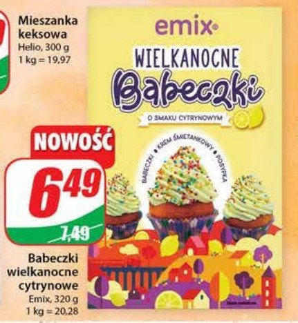 Wielkanocne babeczki o smaku cytrynowym Emix promocja