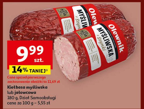 Kiełbasa jałowcowa Olewnik promocja w Auchan