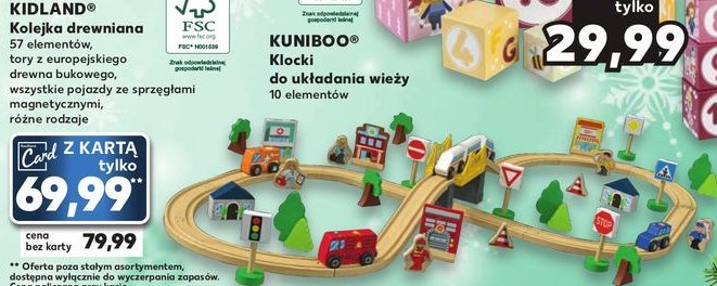 Kolejka drewniana Kidland promocja