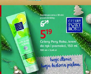 Krem do rąk i paznokci glicerynowy ochronny Cztery pory roku promocja