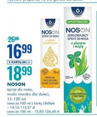Spray do nosa z olejem sezamowym Noson promocja