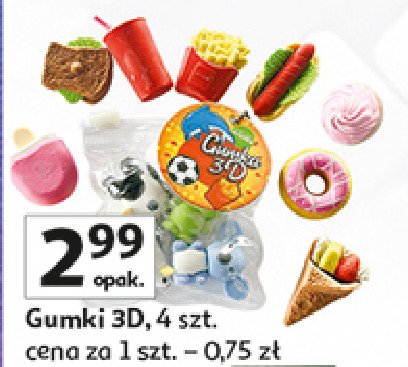 Gumki 3d promocja w Auchan