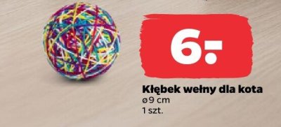 Kłębek wełny dla kota ø 9 cm promocja w Netto