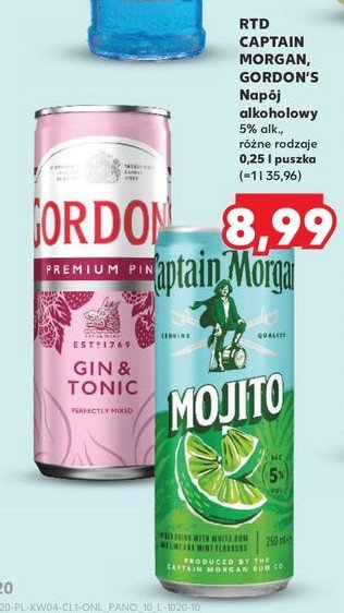 Drink pink GORDON'S GIN & TONIC promocja w Kaufland