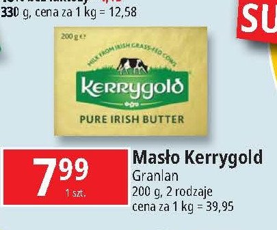 Masło zwykłe Kerrygold masło irlandzkie promocja w Leclerc