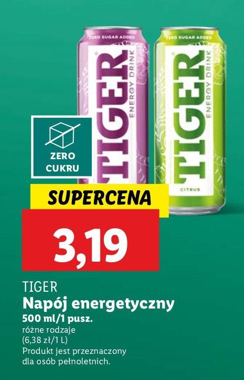 Napój exotic Tiger energy drink promocja