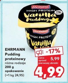 Pudding waniliowy Ehrmann high protein promocja