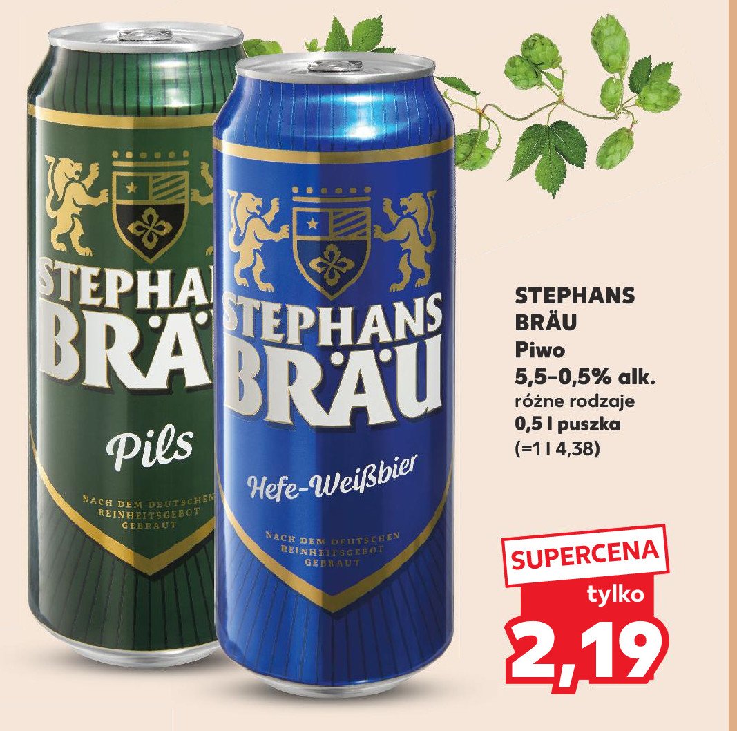 Piwo Stephans brau hefeweizen promocja w Kaufland