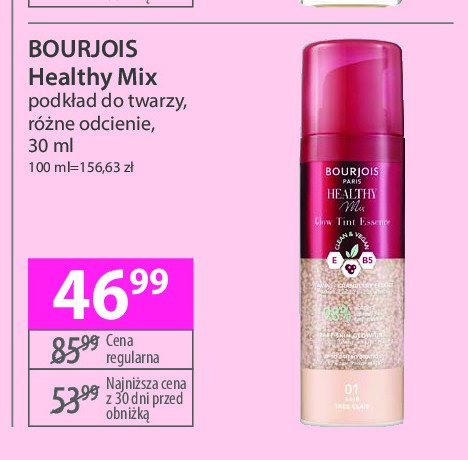 Podkład do twarzy 16h Bourjois healthy mix promocja w Hebe