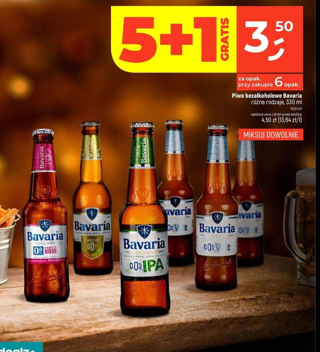 Piwo Bavaria 0.0% promocja w Dealz