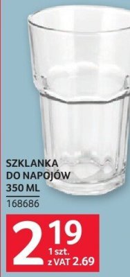 Szklanka do napojów 350 ML promocja w Selgros