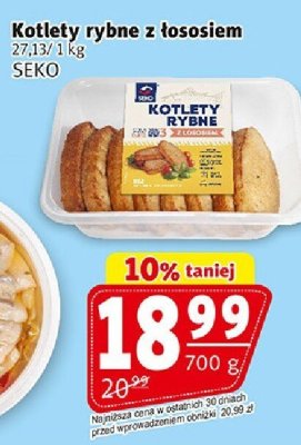 Kotlety rybne z łososiem SEKO promocja w Prim Market