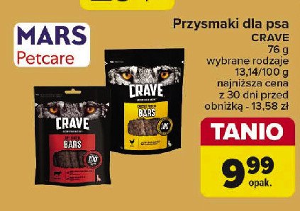 Przysmak dla psa z kurczakiem Crave promocja