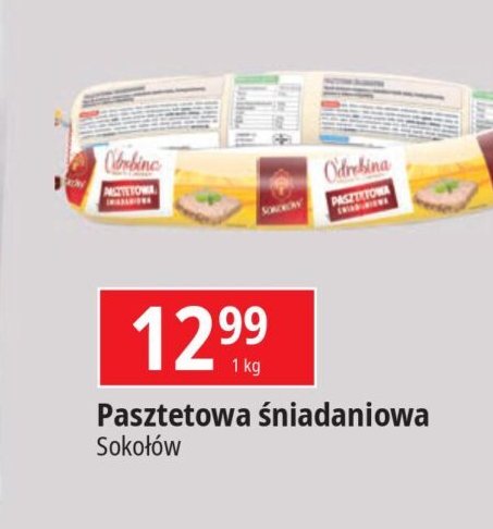 Pasztetowa śniadaniowa Sokołów promocja