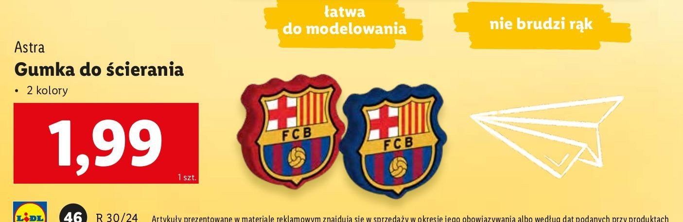 Gumka do ścierania fcb Astra promocja