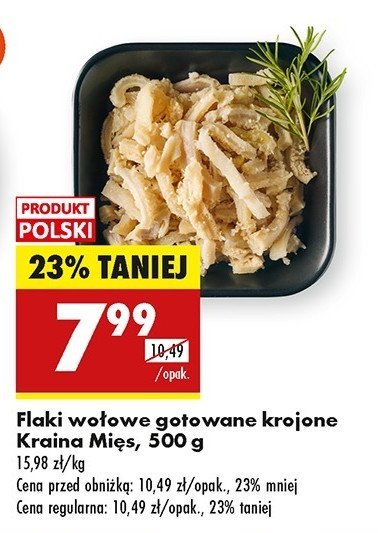 Flaki wołowe gotowane krojone Kraina mięs promocja