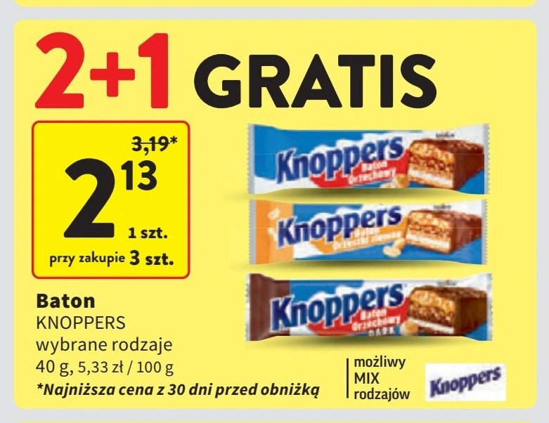 Baton dark Knoppers promocja w Intermarche