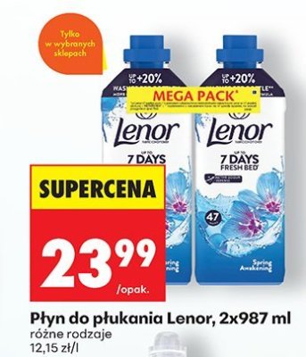 Płyn do płukania Lenor, 2x987 ml promocja w Biedronka