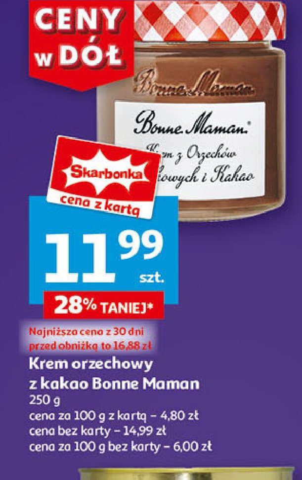Krem z orzech贸w laskowych i kakao Bonne maman promocja