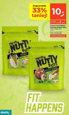 Orzechy laskowe prażone Frutty Nutty Boyz pistacje prażone i solone promocja w Dealz