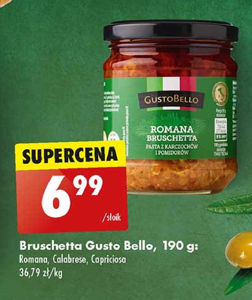 Bruschetta capricciosa Gustobello promocja