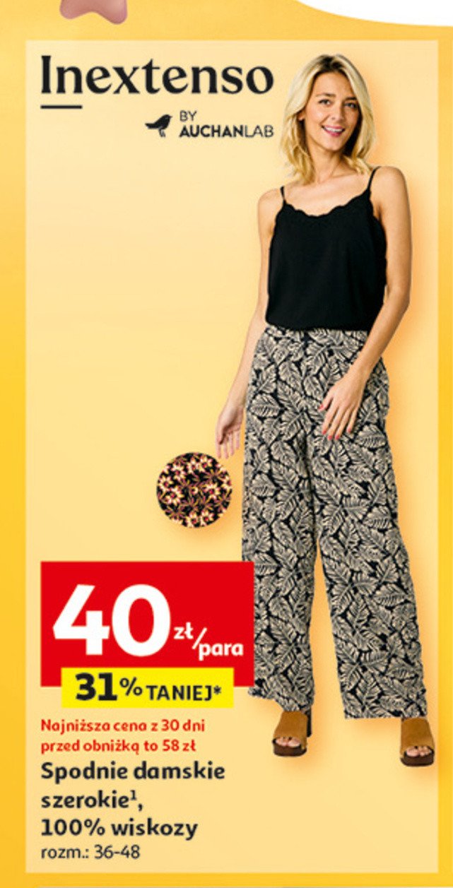 Spodnie damskie 36-48 Auchan promocja w Auchan