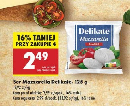 Ser mozzarella Delikate promocja