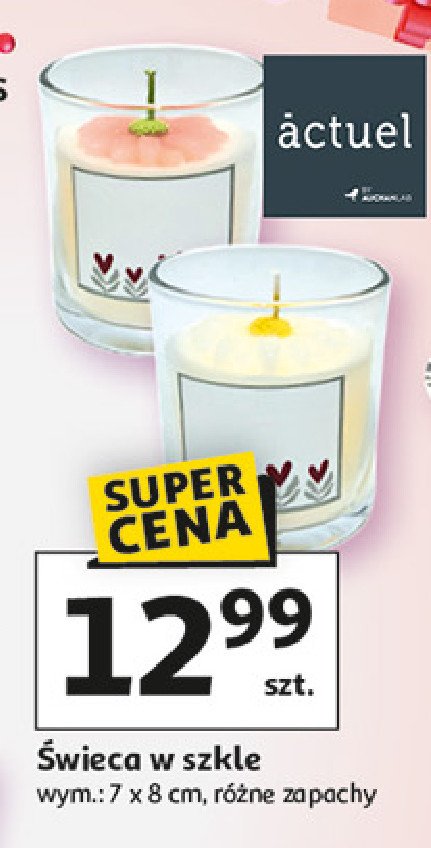 Świeca w szkle Actuel promocja w Auchan