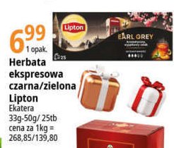 Herbata earl grey classic LIPTON A MOMENT TO ENERGISE promocja