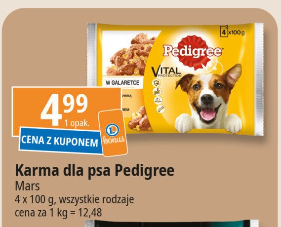 Karma dla psa kurczak-warzywa Pedigree vital promocja