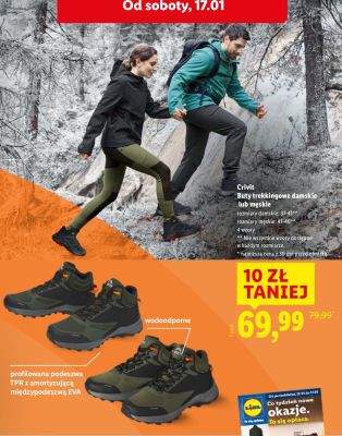 Buty trekkingowe damskie lub męskie  promocja w Lidl