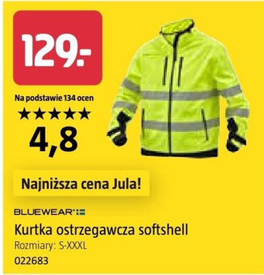 Kurtka ostrzegawcza softshell Bluewear Rozmiary: S-XXXL promocja w Jula