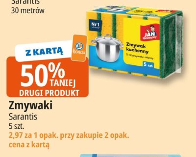 Zmywaki Sarantis Jan Niezbędny 5 szt. promocja w Leclerc
